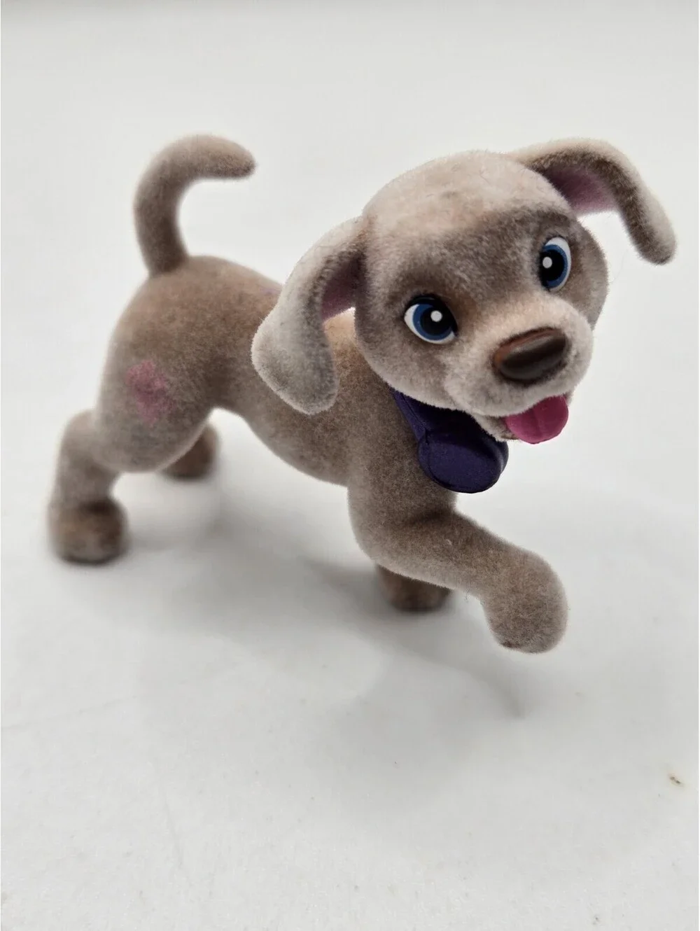 Barbie Pet Lot Vintage 1996 Brown Cat Pink Bow Flocked Puppy Swim N Dive Dog